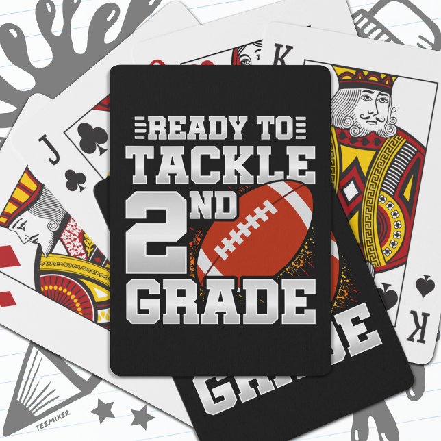Football First Day 2nd Grade Back To School Playing Cards (Creator Uploaded)