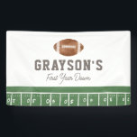 Football First Year Down Birthday Banner<br><div class="desc">Add a finishing touch to your little one's birthday decor with this football themed banner.</div>