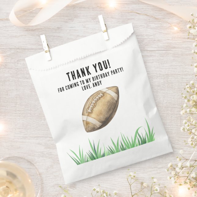 Football First Year Down Birthday Party Favour Bag (Clipped)