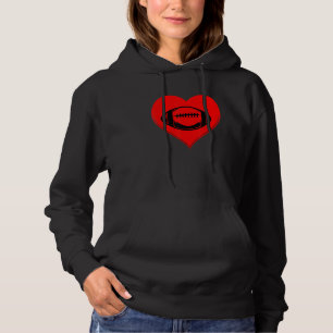 Football Football Heart Valentine's Day Boys Girl Hoodie