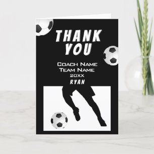 Football Football Merci noir carte entraîneur