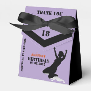 Football, Football Player Girl Birthday Favor Box