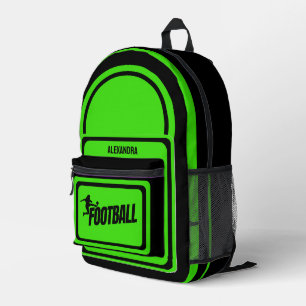Football, Football Player Girl, Team, Gift  Duffle Printed Backpack
