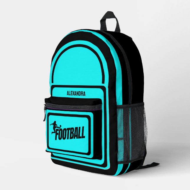 Football, Football Player Girl, Team, Gift  Duffle Printed Backpack (Back Corner Right)