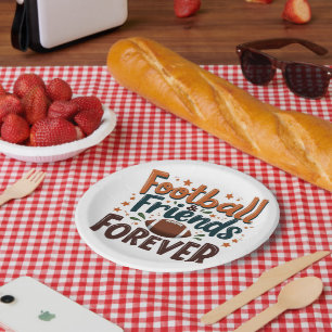 Football Friends Forever Fantasy Football Season Paper Plate