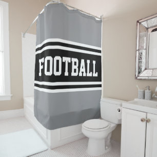 FOOTBALL Fun Grey Black White Racing Stripes