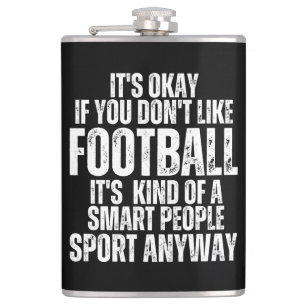 FOOTBALL FUNNY QUOTES HIP FLASK