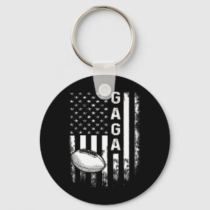 Football Gaga Sports Player America Flag Men Women Keychain