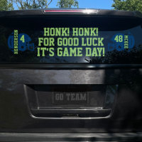 Football Game Day Back Window Cling for SUV