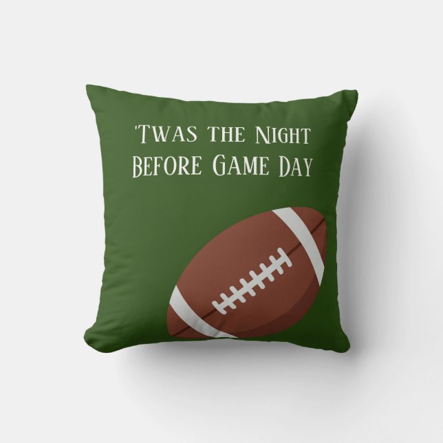 Football Game Day Throw Pillow (Front)
