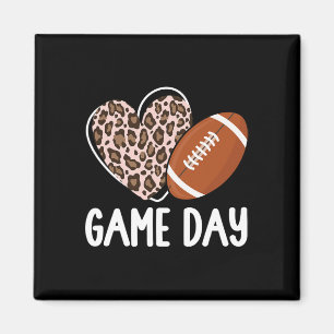 Football Game Day Womens Leopard Cheetah Game Day  Magnet