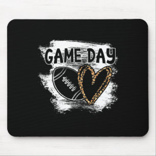Football Game Day Womens Leopard Cheetah Game Day Mouse Pad