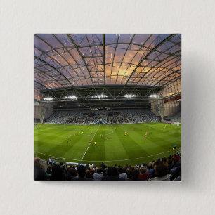Football game, Forsyth Barr Stadium, Dunedin 2 Inch Square Button