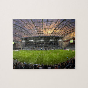 Football game, Forsyth Barr Stadium, Dunedin Jigsaw Puzzle