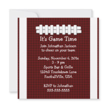 Football Game Time Invitation