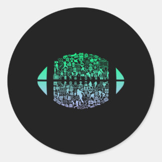 Football Gear For Football Player Fan Boys Youth F Classic Round Sticker