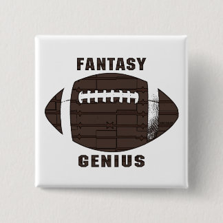 Football Genius by Mudge Studios 2 Inch Square Button