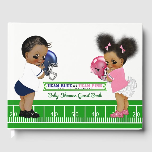 Football Genre Révéler Baby shower Livre d'invité (Recto)