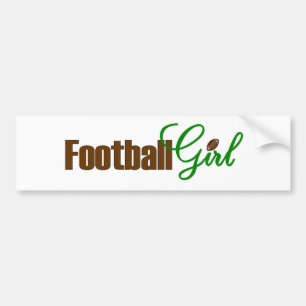 Football Girl Bumper Sticker