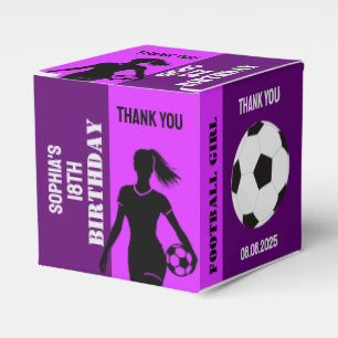 Football Girl, Football Player Gift, Birthday Favo Favor Box