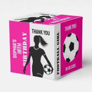 Football Girl, Football Player Gift, Birthday Favo Favor Box