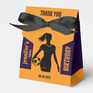 Football Girl Player, Football Girl Birthday Favor Box