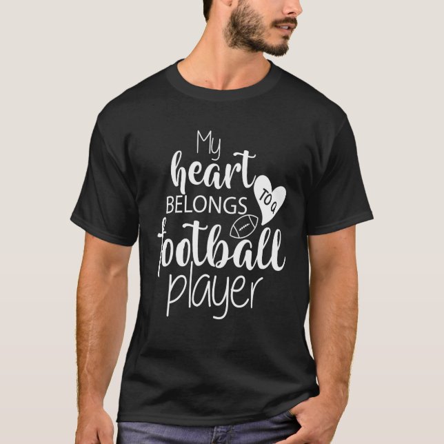 Football girlfriend football boyfriend couples foo T-Shirt (Front)