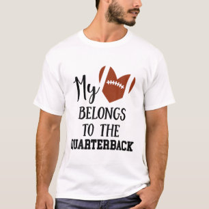 Football Girlfriend Gift My Heart Belongs To The Q T-Shirt