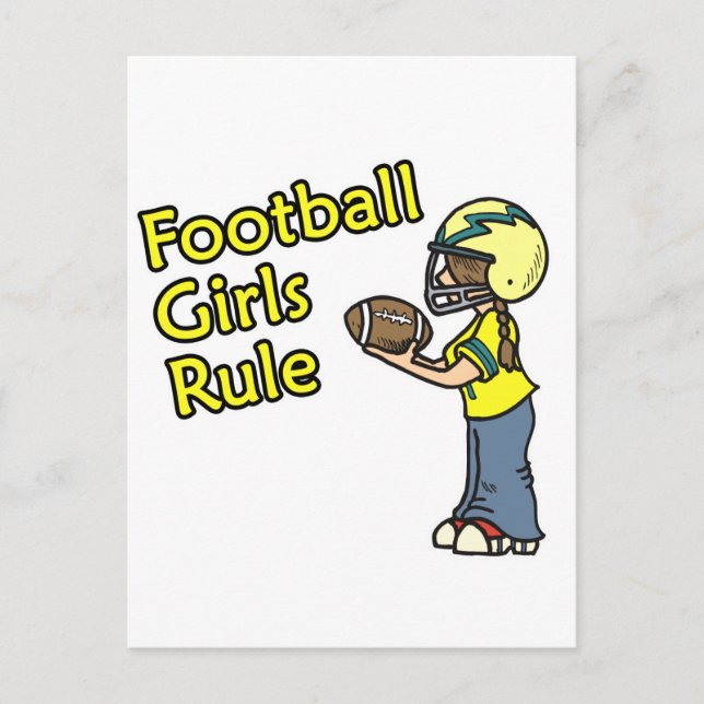 Football girls rule! postcard (Front)