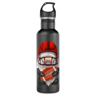 Football Gnome With Red Helmet For Funny Football 710 Ml Water Bottle