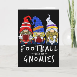Football Gnomes Football With My Gnomies For Boys Card