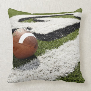 Football Goal Line Throw Pillow