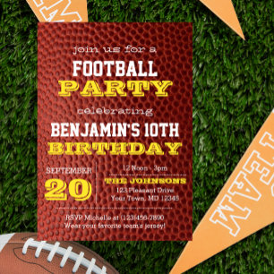 Football Gold All Occasion Invitation