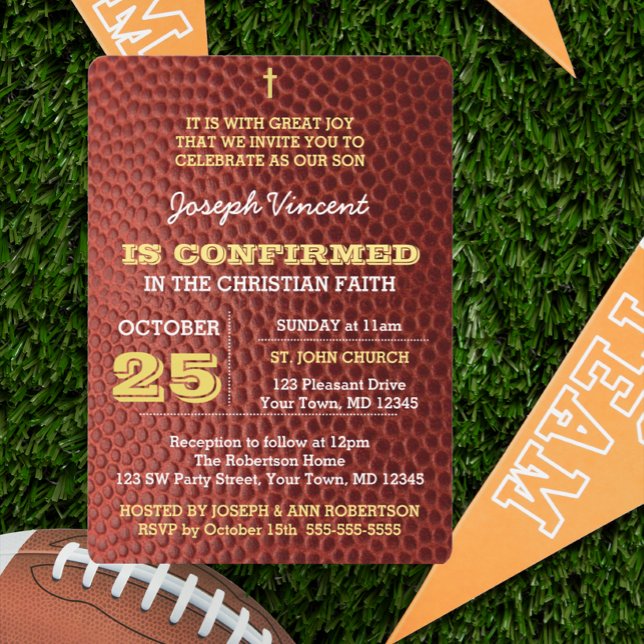 Football Gold Confirmation Invitation (Creator Uploaded)