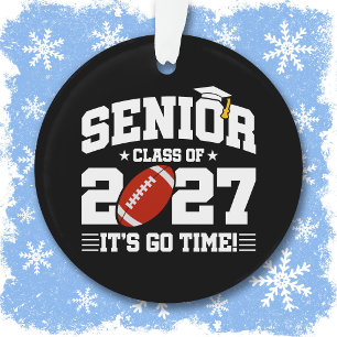 Football Graduation Go Time Senior Class of 2027 Ornament
