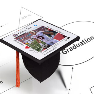 Football Graduation Social Media Cap Topper