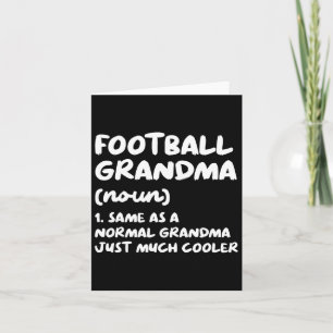 Football Grandma Definition Funny Card