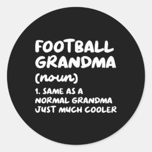 Football Grandma Definition Funny  Classic Round Sticker