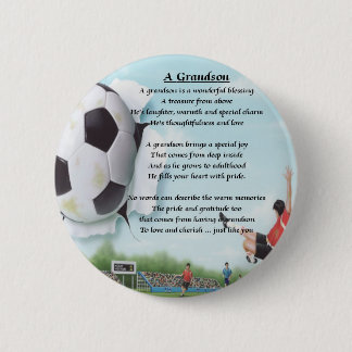 Football Grandson Poem 2 Inch Round Button