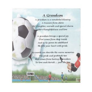 Football Grandson Poem Notepad
