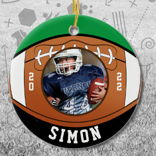 Football Green Black Team Colours Ceramic Ornament