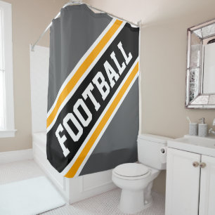 FOOTBALL Grey Orange Black White Racing Stripes