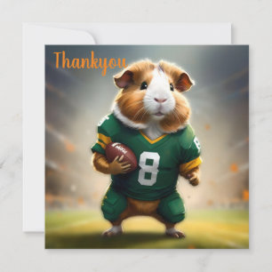 Football Guinea Pig,  Thank You Card