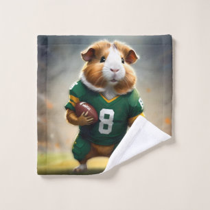 Football Guinea Pig,  Wash Cloth