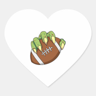 Football Halloween Design for a Football Fan Heart Sticker