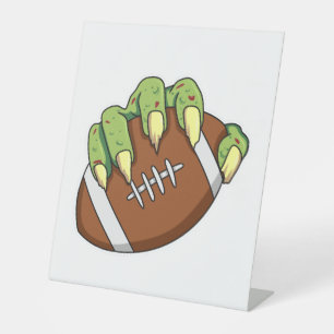 Football Halloween Design for a Football Fan Pedestal Sign