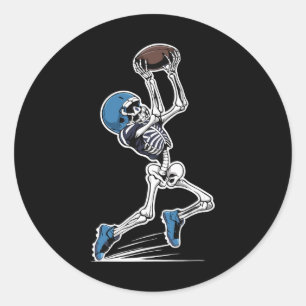 Football Halloween Men Boys Women Football Fan Classic Round Sticker