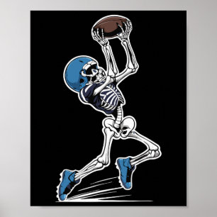Football Halloween Men Boys Women Football Fan Poster