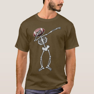 Football Halloween Skeleton Dabbing T-Shirt