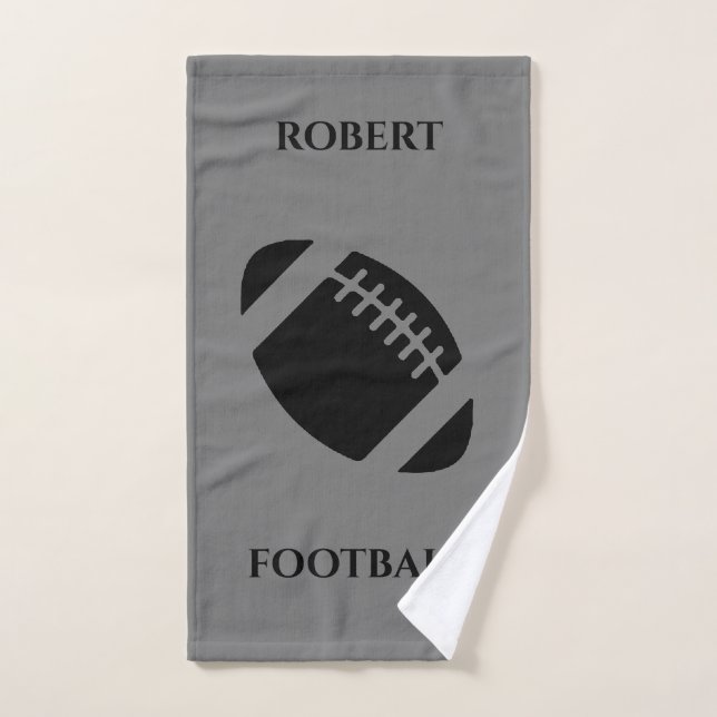 Football hand towel, personalized name. hand towel (Hand Towel)